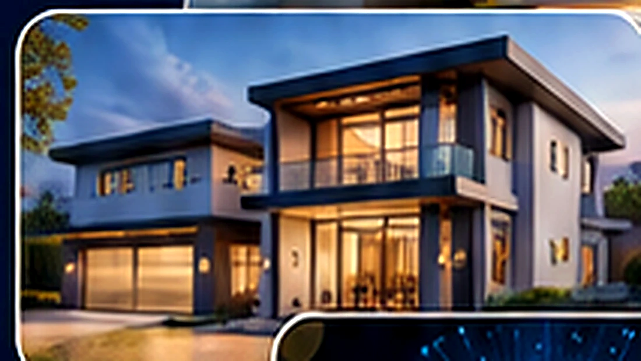 Modern home representing real estate services